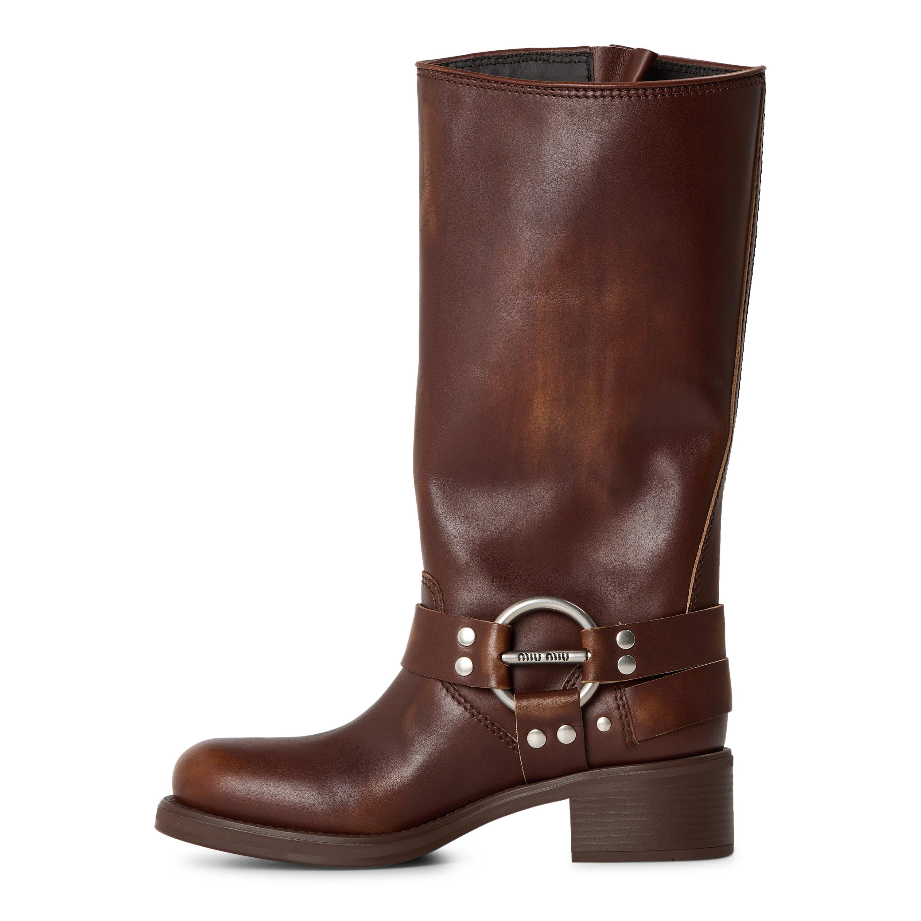 Miu Miu Women's Buckle Biker Boots