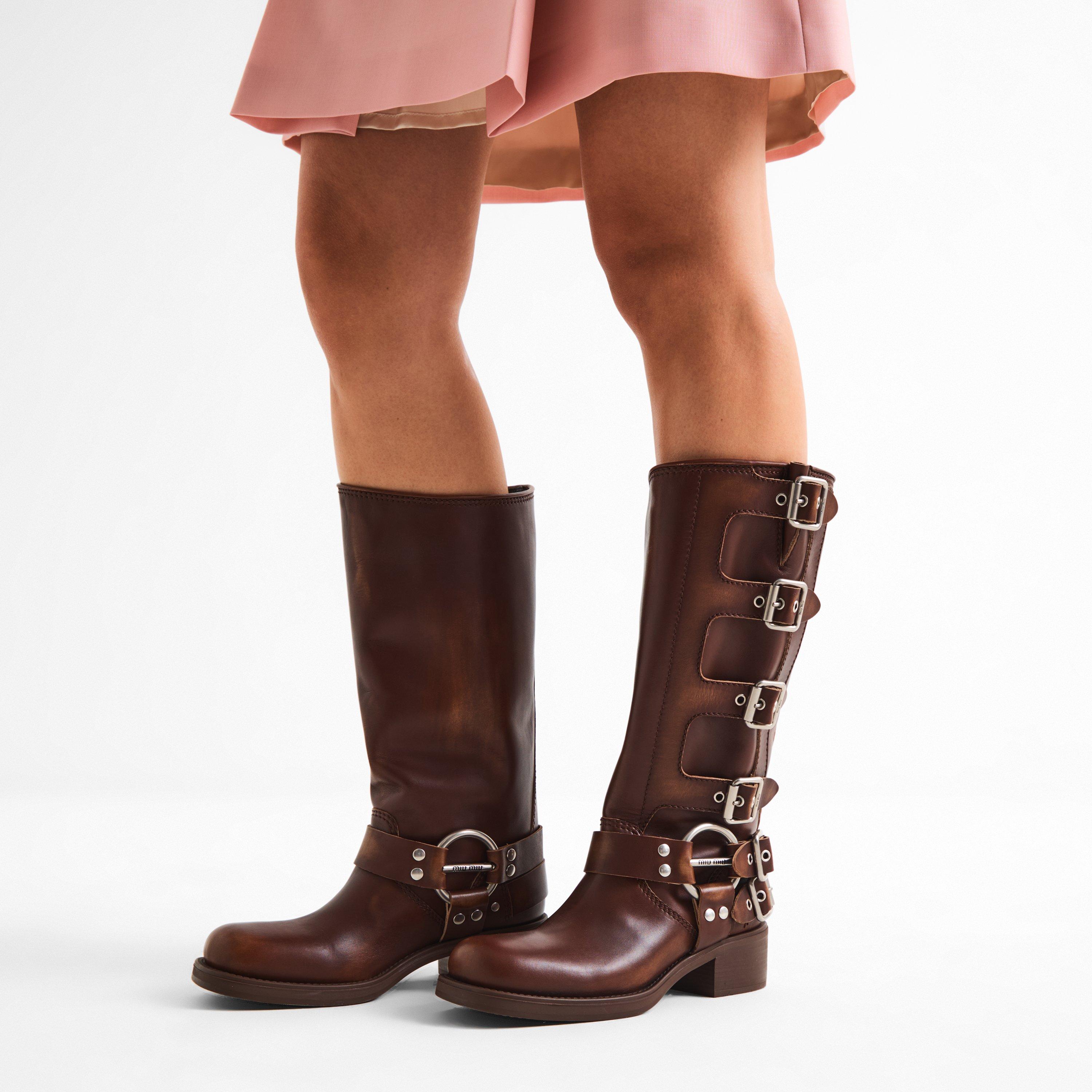 Miu Miu Women's Buckle Biker Boots