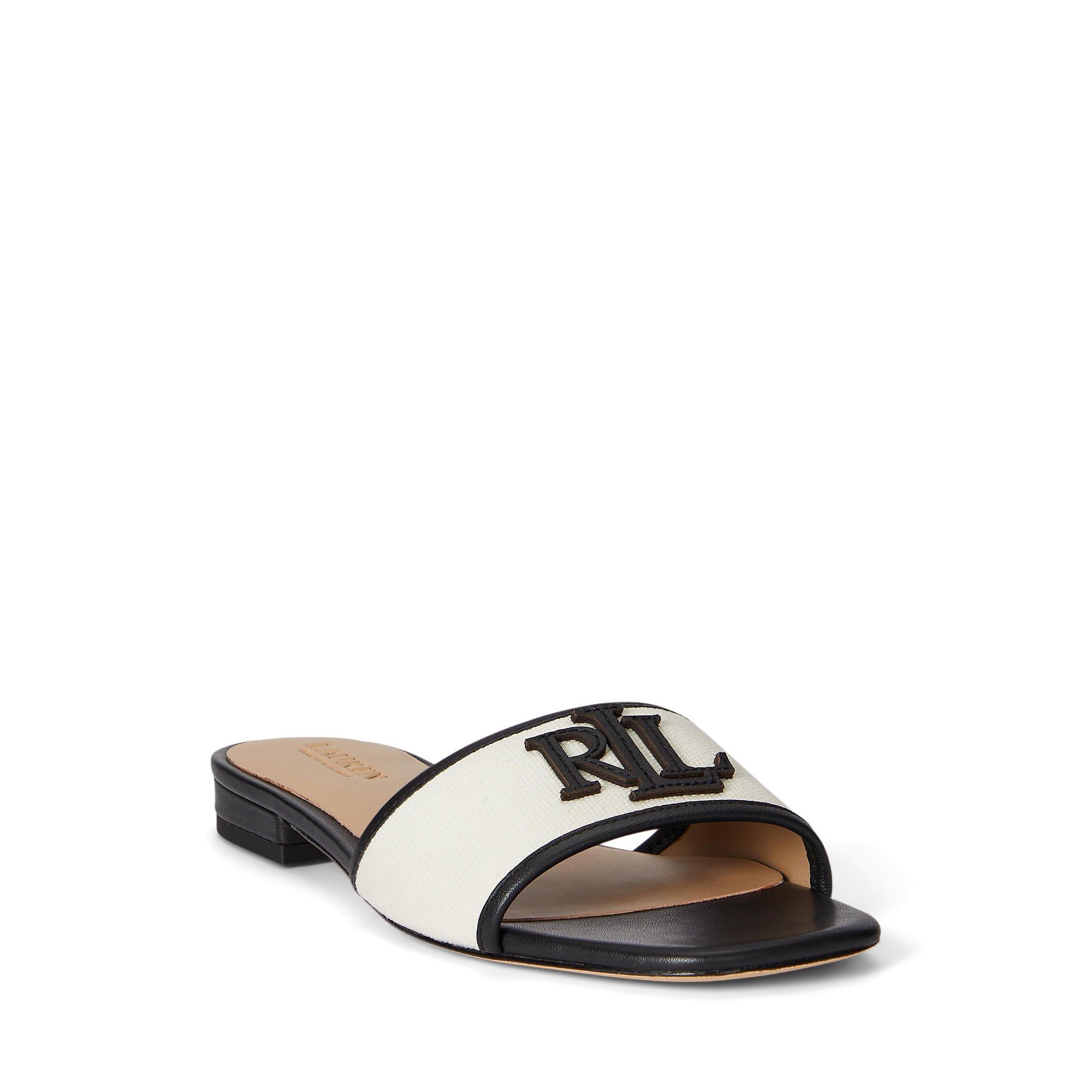 Lauren by Ralph Lauren Women's Everly Real Leather Flat Sandals