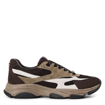 Women's Front Row Suede Lace-Up Chunky Trainers