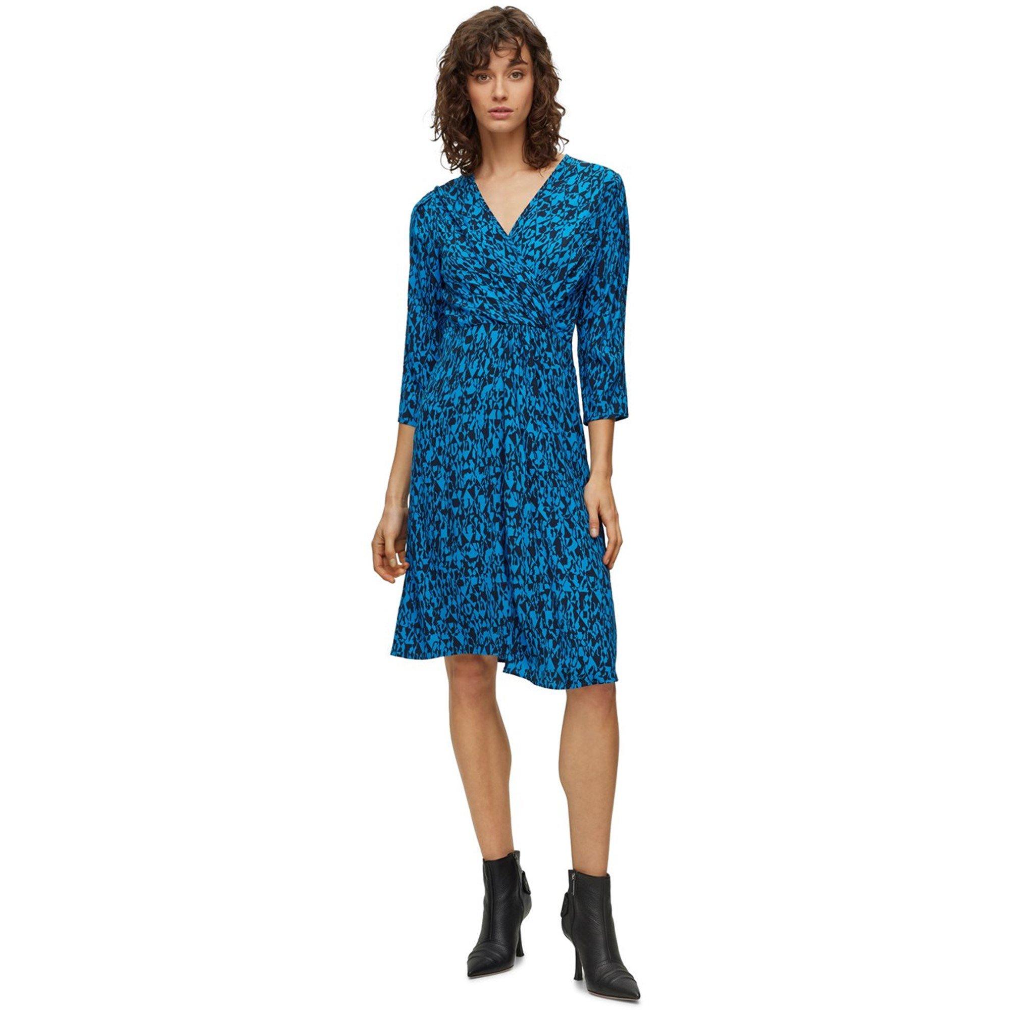 Boss Women's Danottea Dress, Wrap Design, Flared Shape