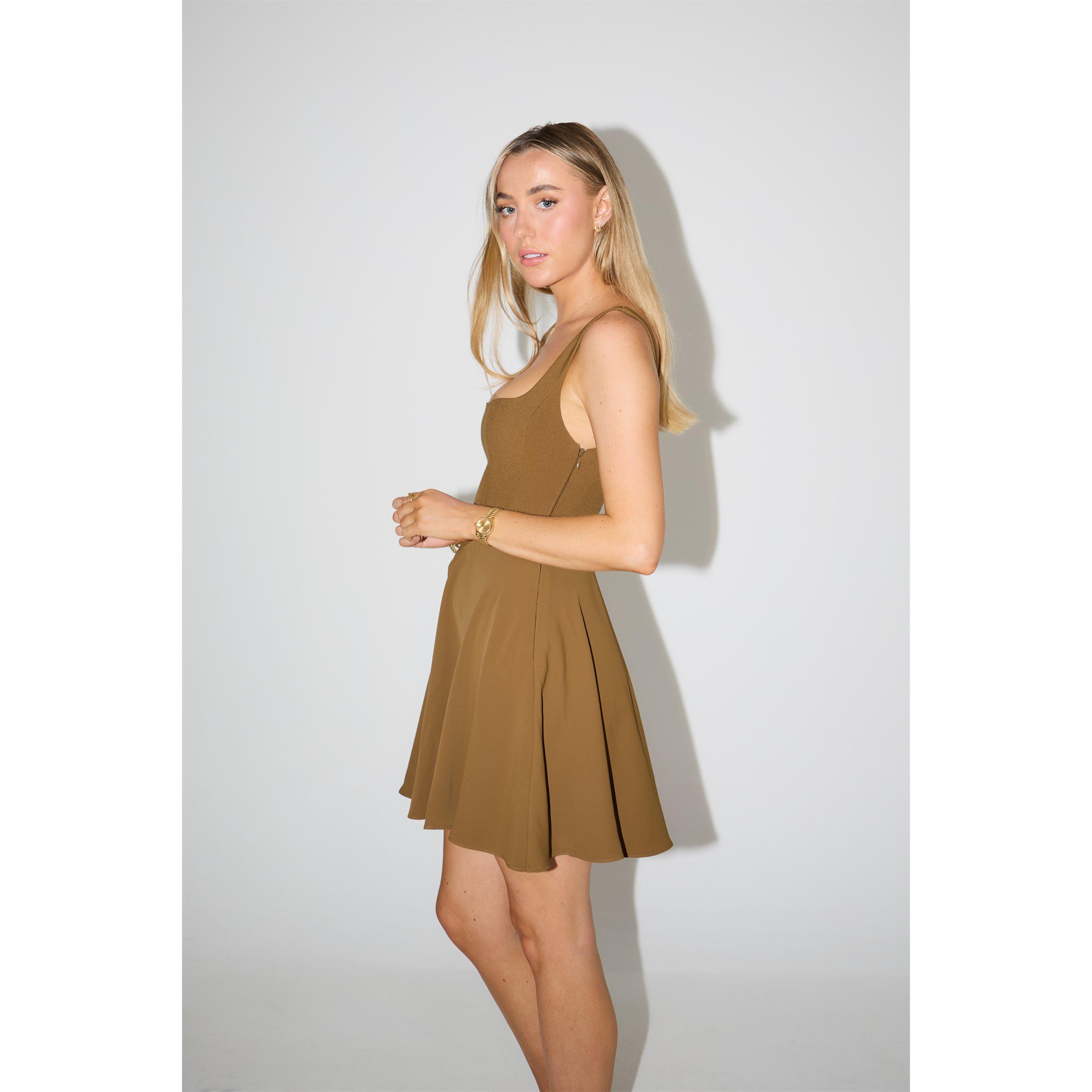 Odd Muse The Ultimate Muse High Waist Square Neck Midi Dress