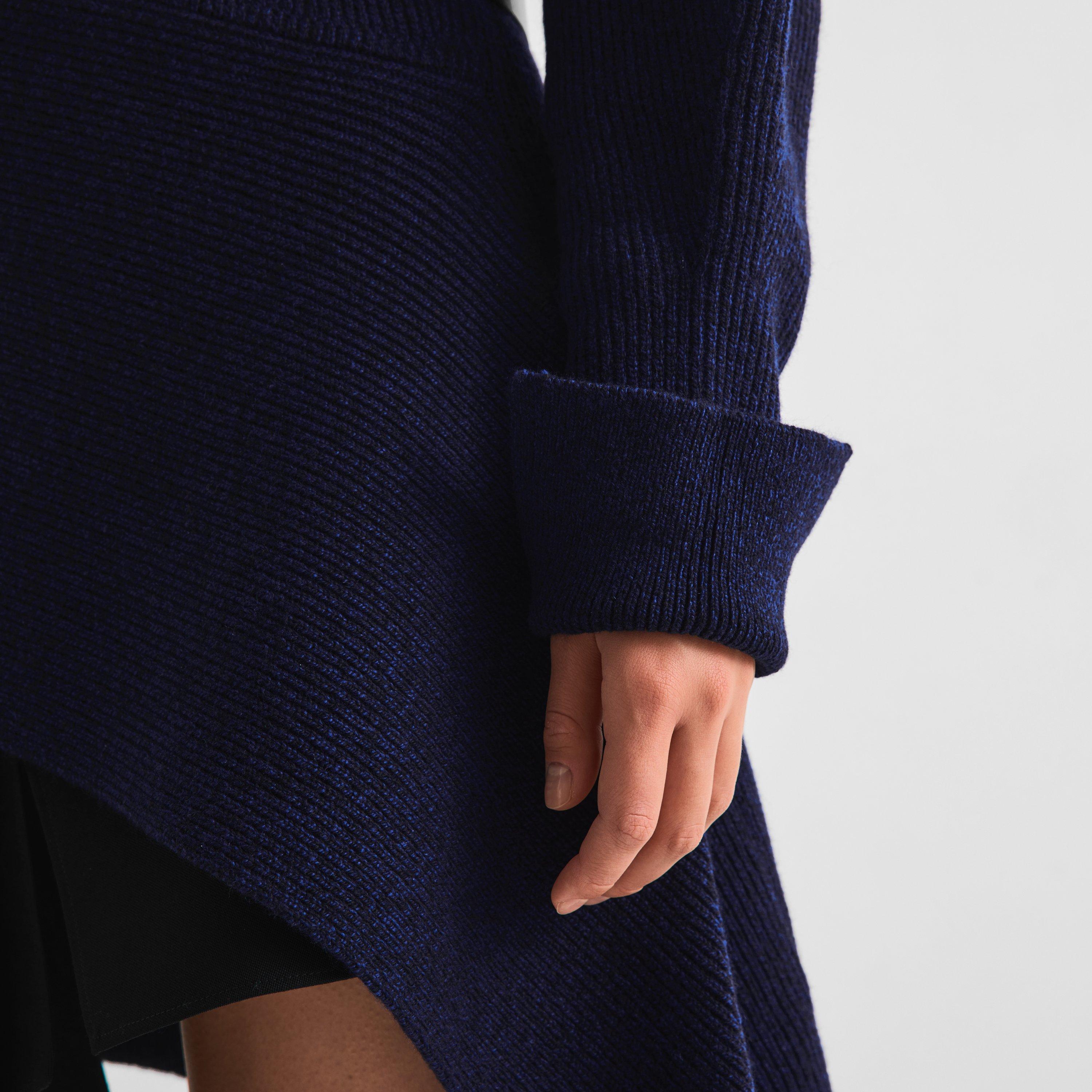 GIVENCHY Women's Slashed Wool Long-Sleeve Mini Dress