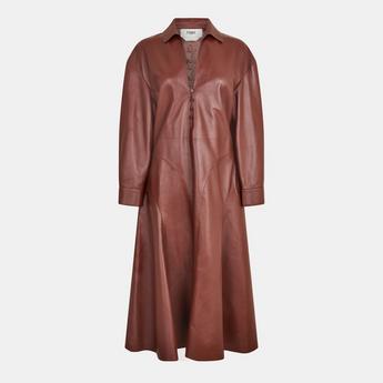Women's Leather A Line Dress