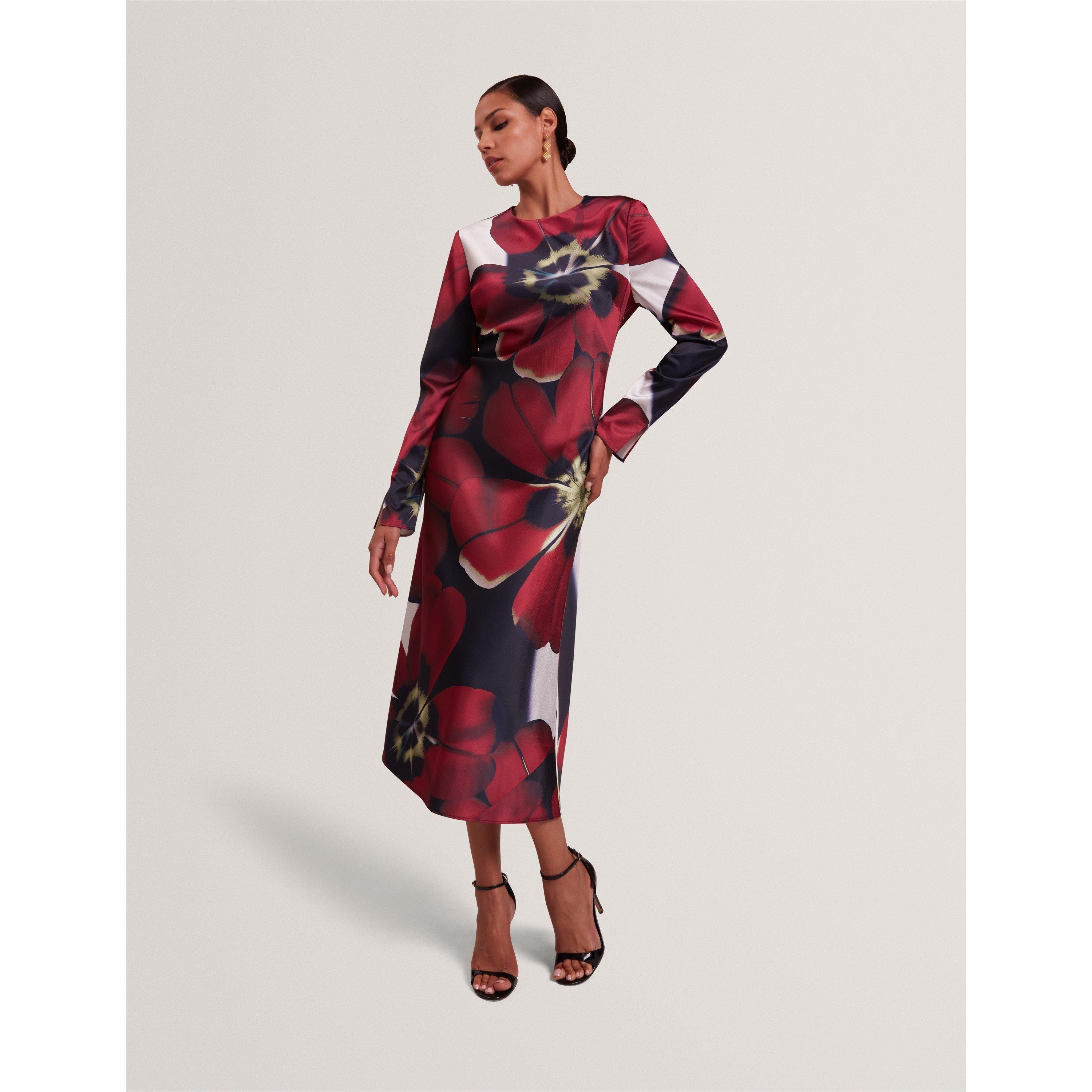 Ted Baker Women's Long Sleeve Print Tea Dress