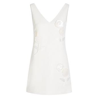 SD WHITE FLOWER MINI DRESS