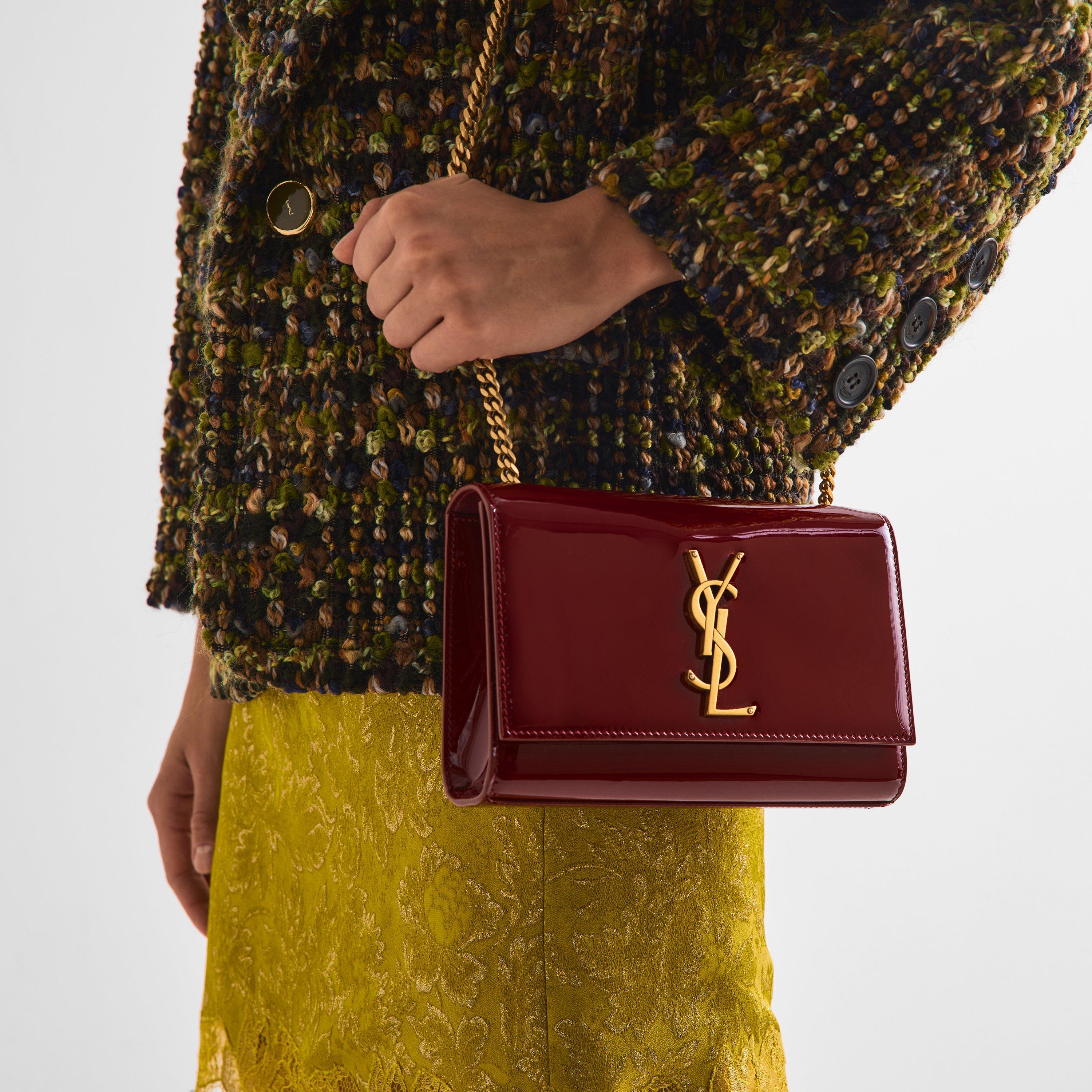 Saint Laurent Women's Kate Patent Leather Crossbody Bag