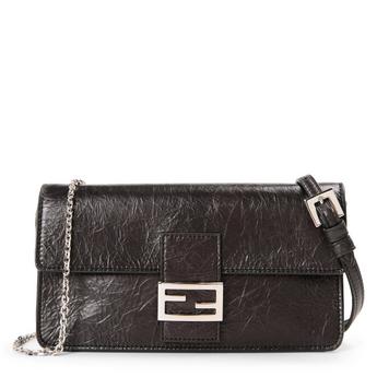 Women's Baguette Leather Wallet on Chain