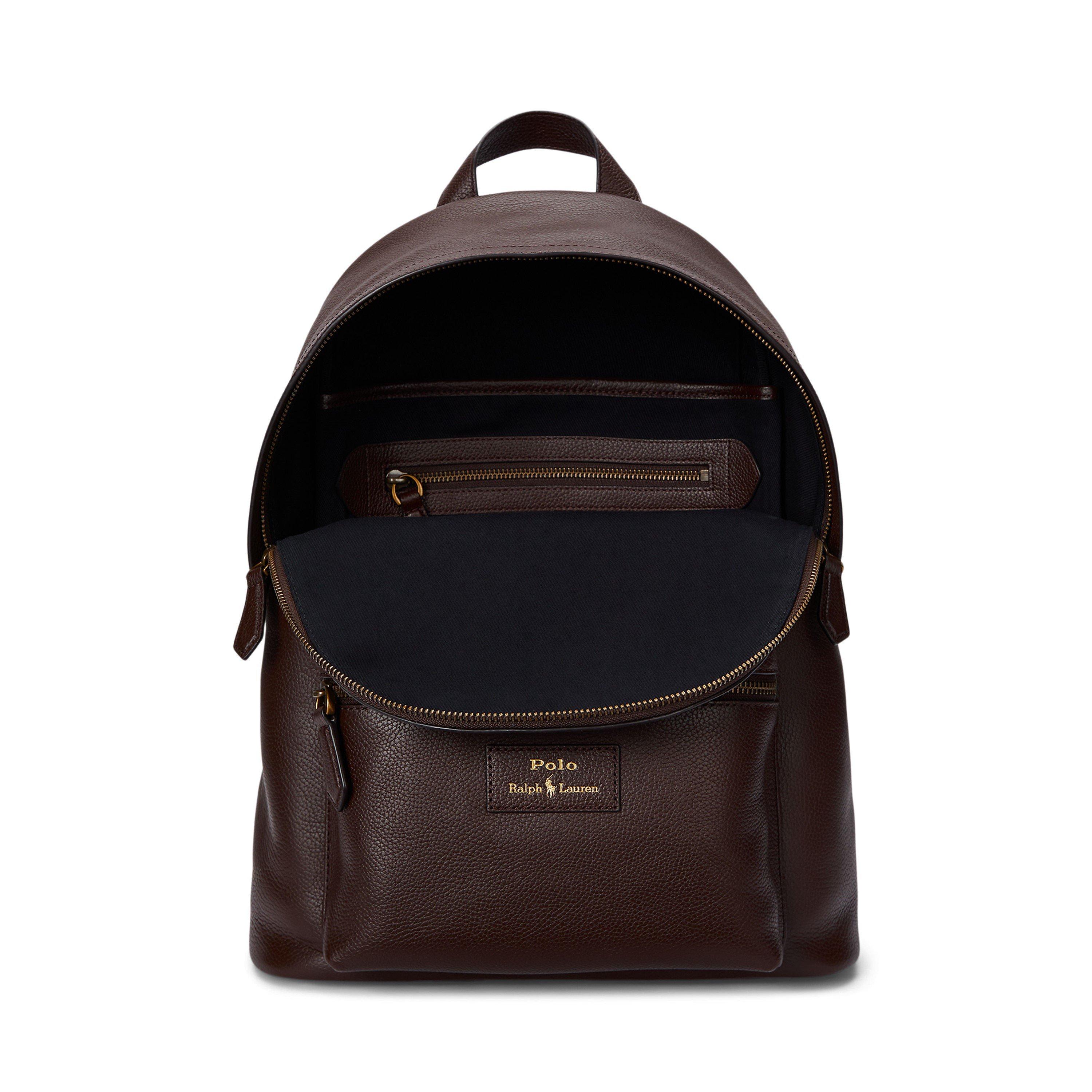 Polo Ralph Lauren Pebbled Leather Dome Backpack