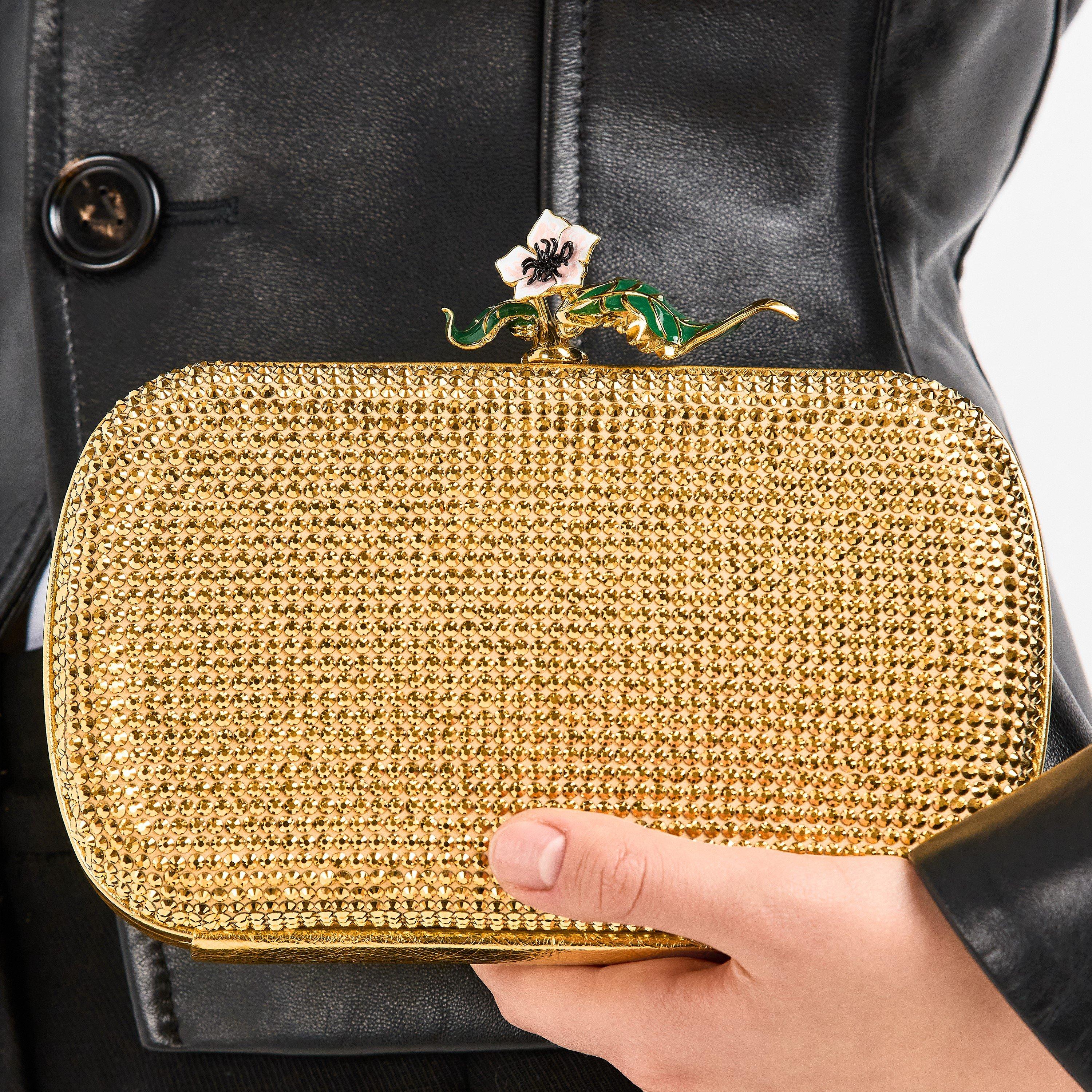 Bottega Veneta Women's Hotfix Knot Embellished Leather Clutch Bag