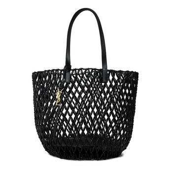 Women's Beaded Panier Tote Bag