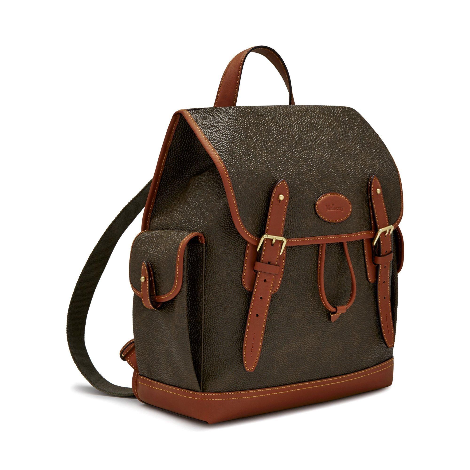 Mulberry Heritage Scotchgrain and Leather Backpack