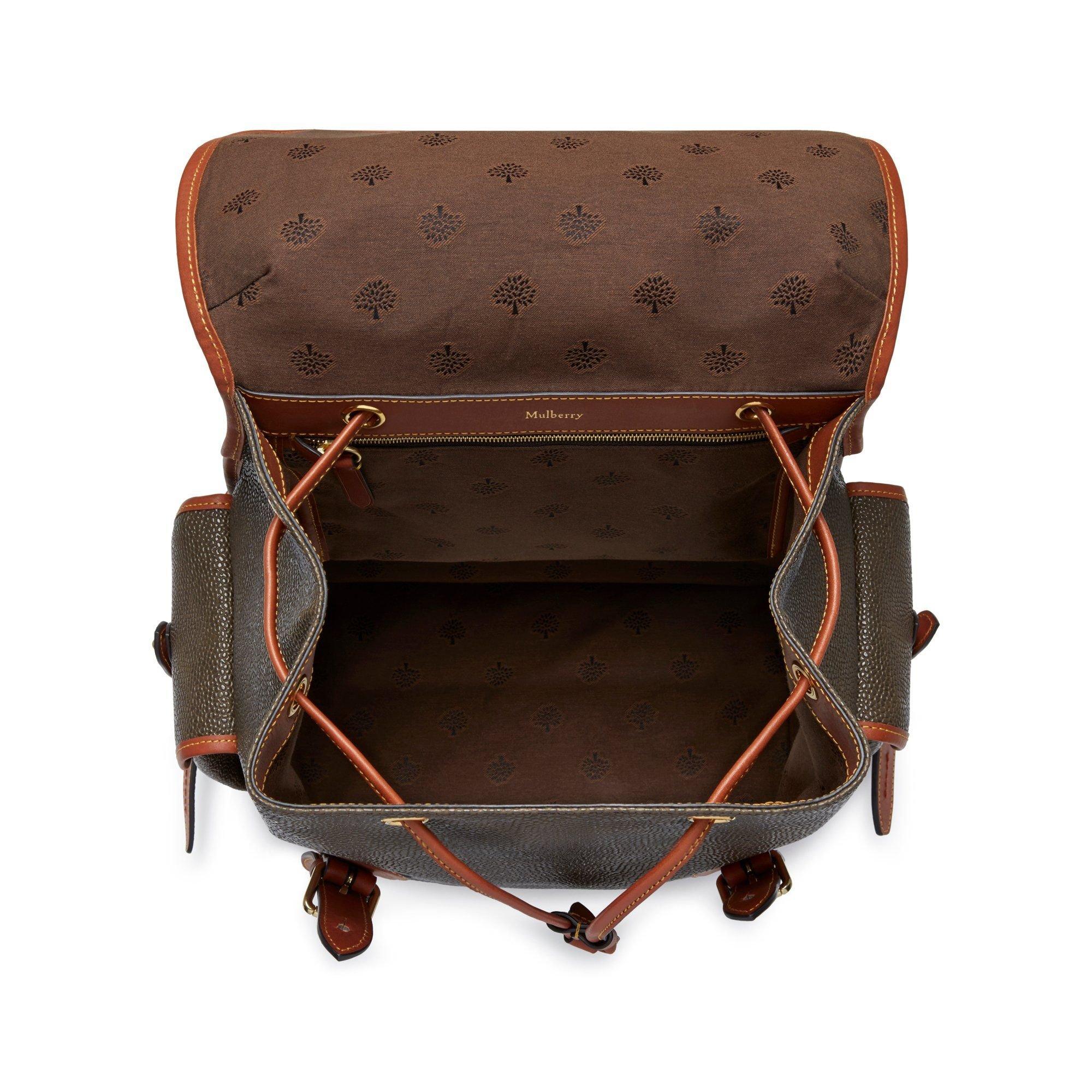 Mulberry Heritage Scotchgrain and Leather Backpack