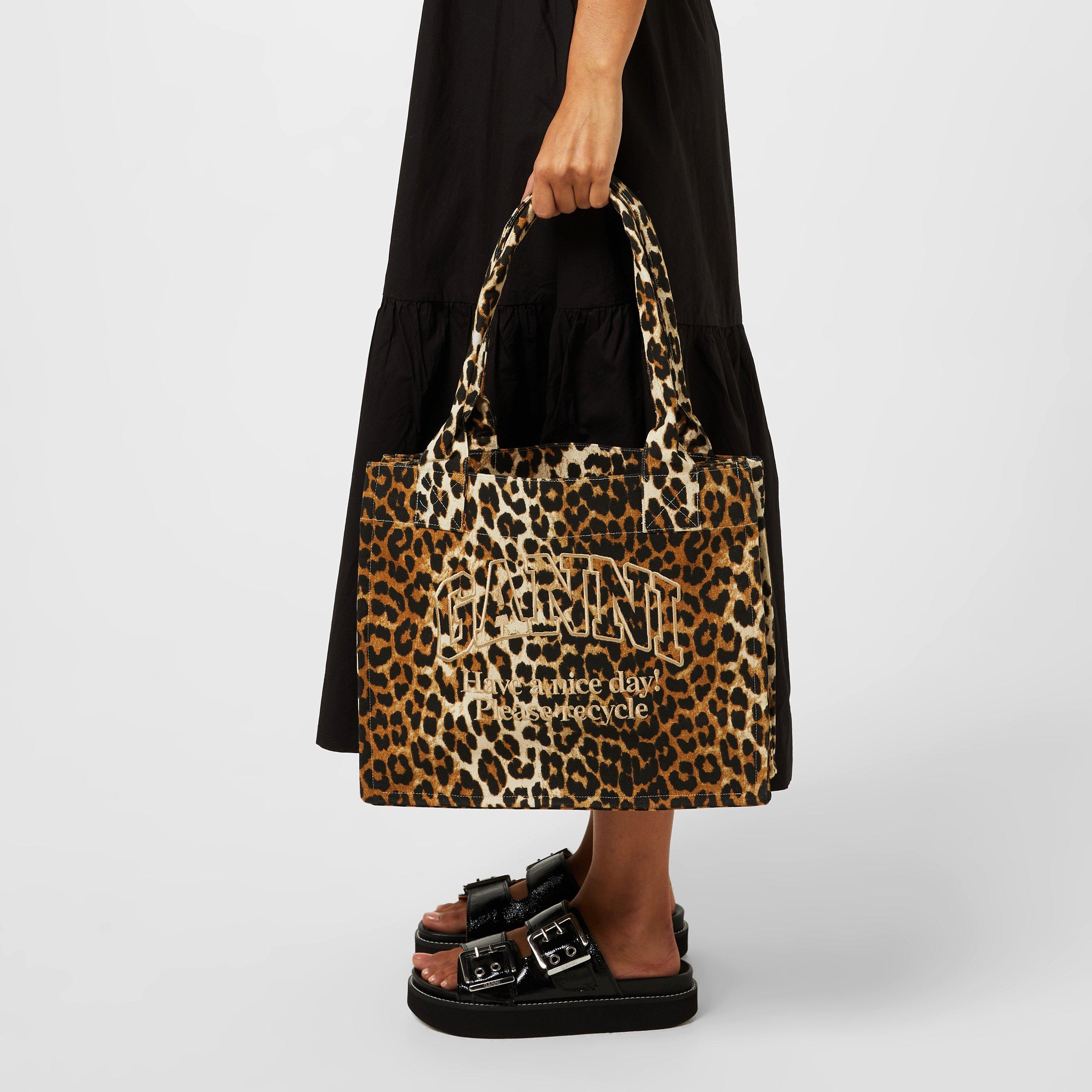 Ganni Women's Embossed Logo Tote Bag