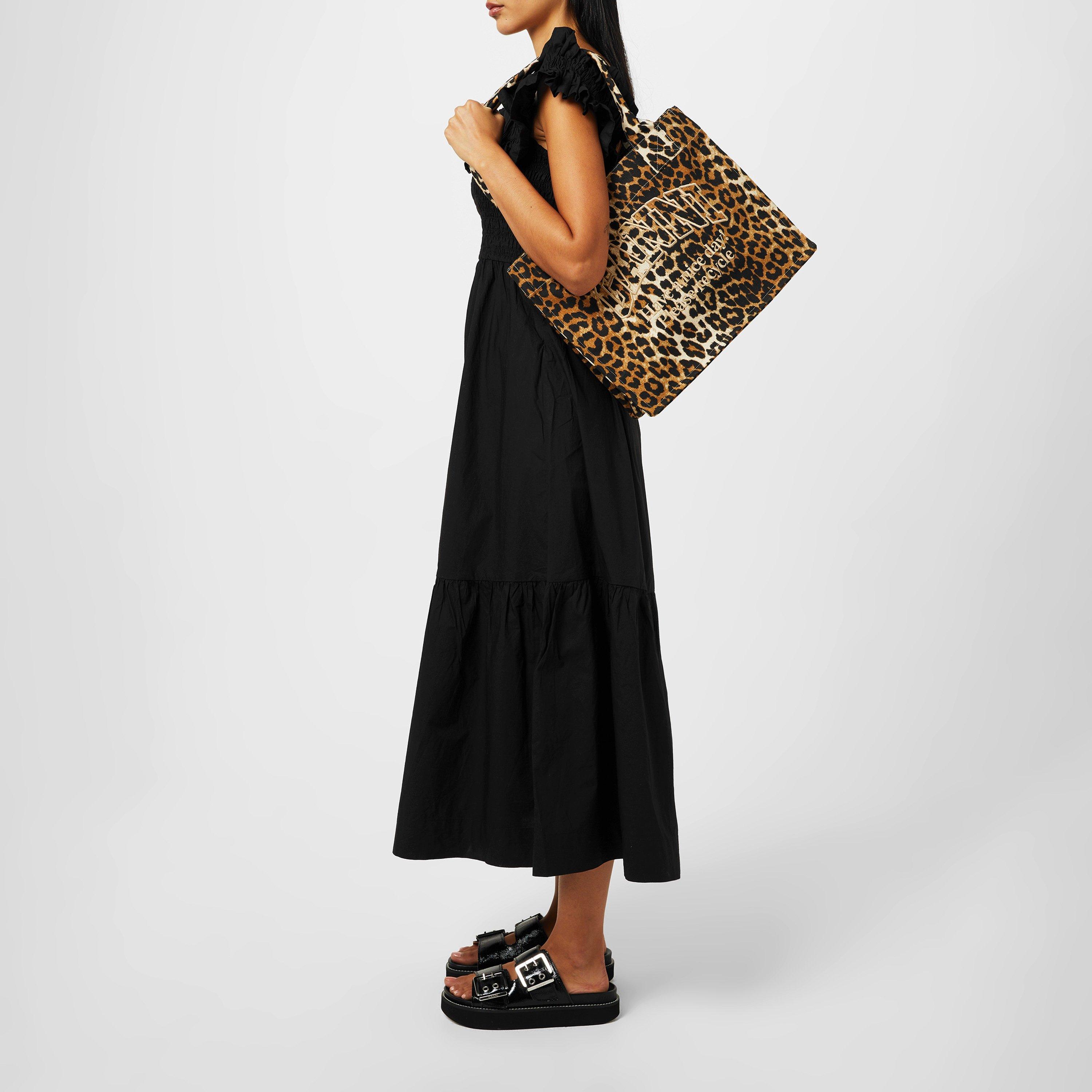 Ganni Women's Embossed Logo Tote Bag