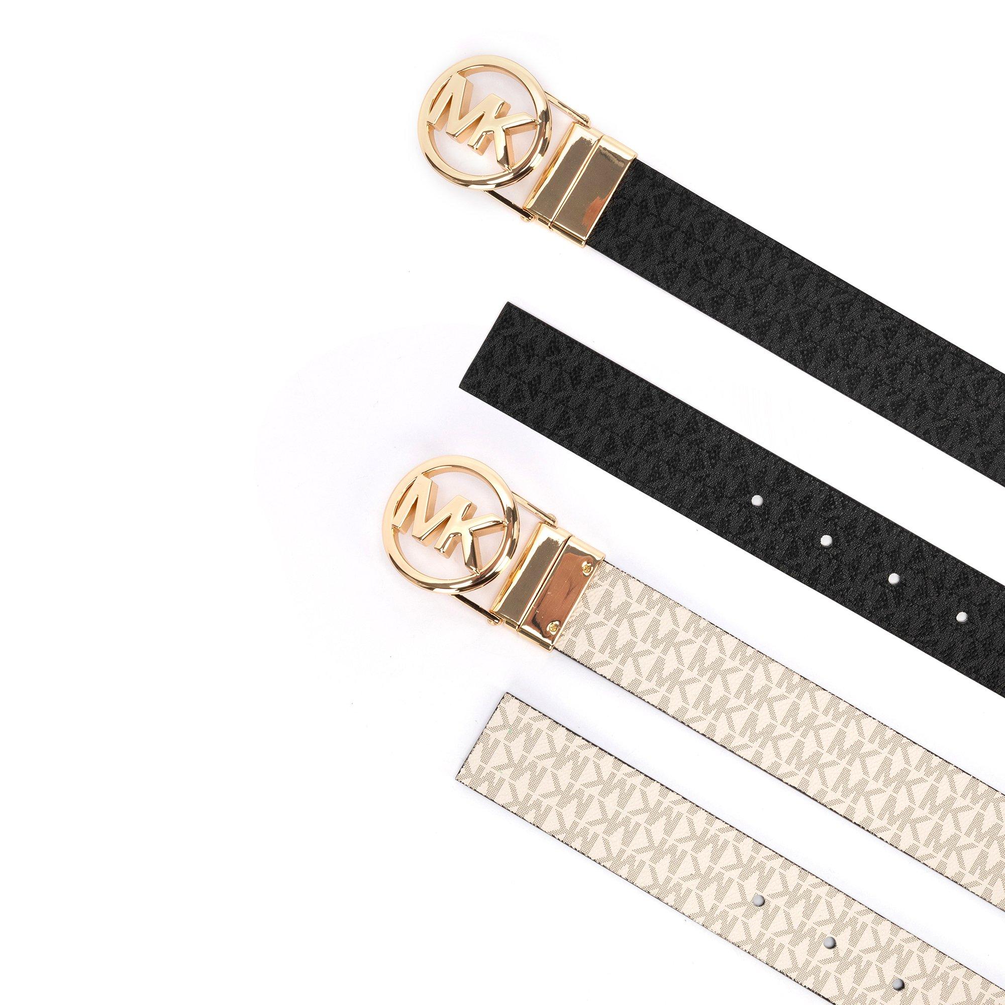 MICHAEL Michael Kors Women's Reversible MK Logo Leather Belt
