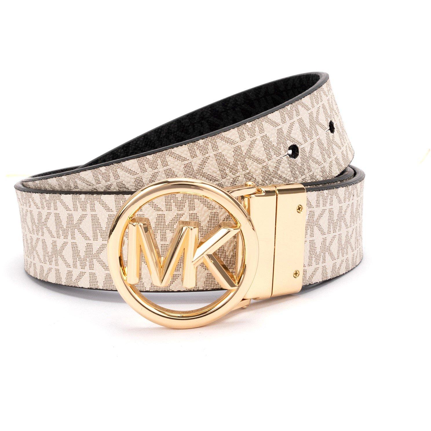 MICHAEL Michael Kors Women's Reversible MK Logo Leather Belt