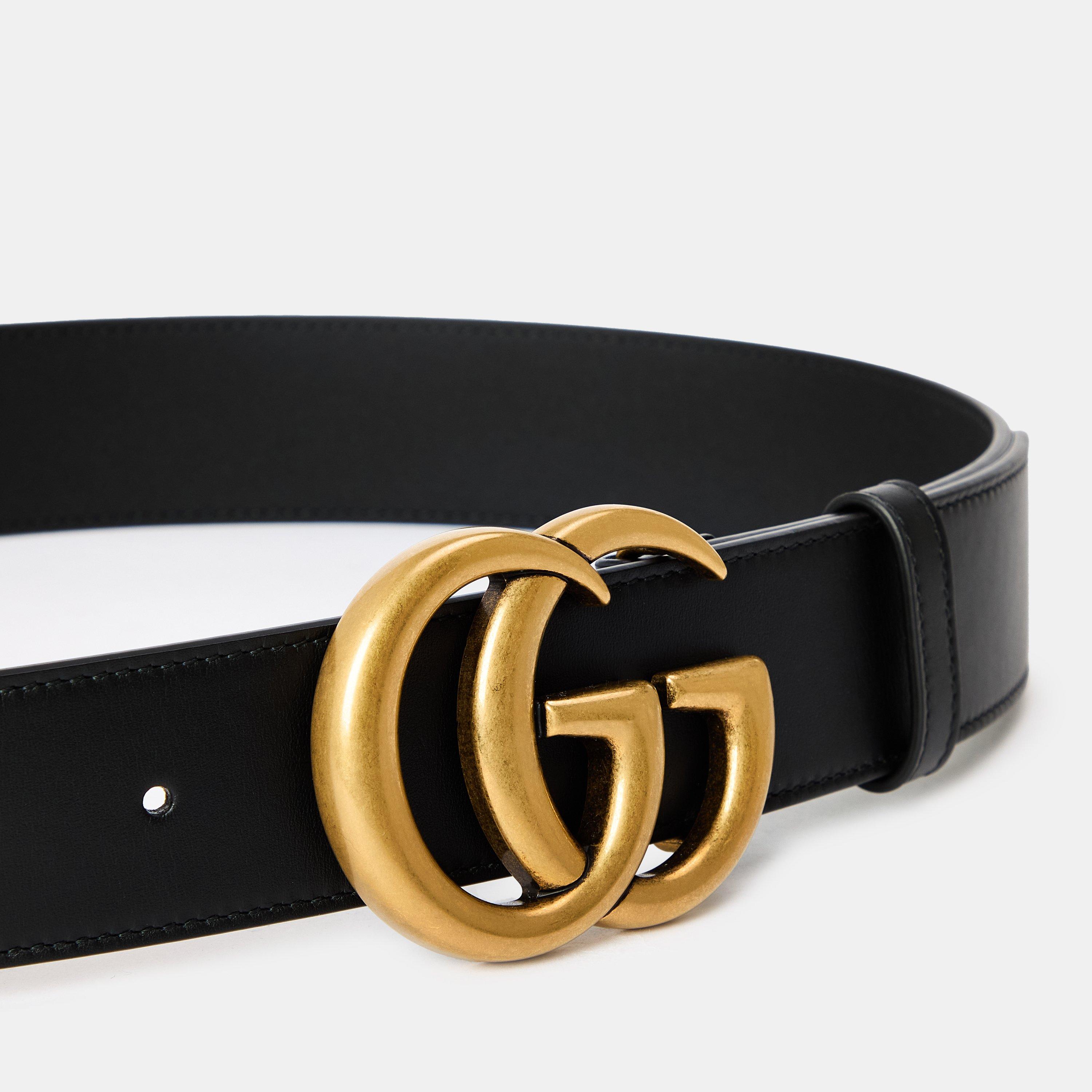 Gucci Women's Plain Leather Marmont Belt