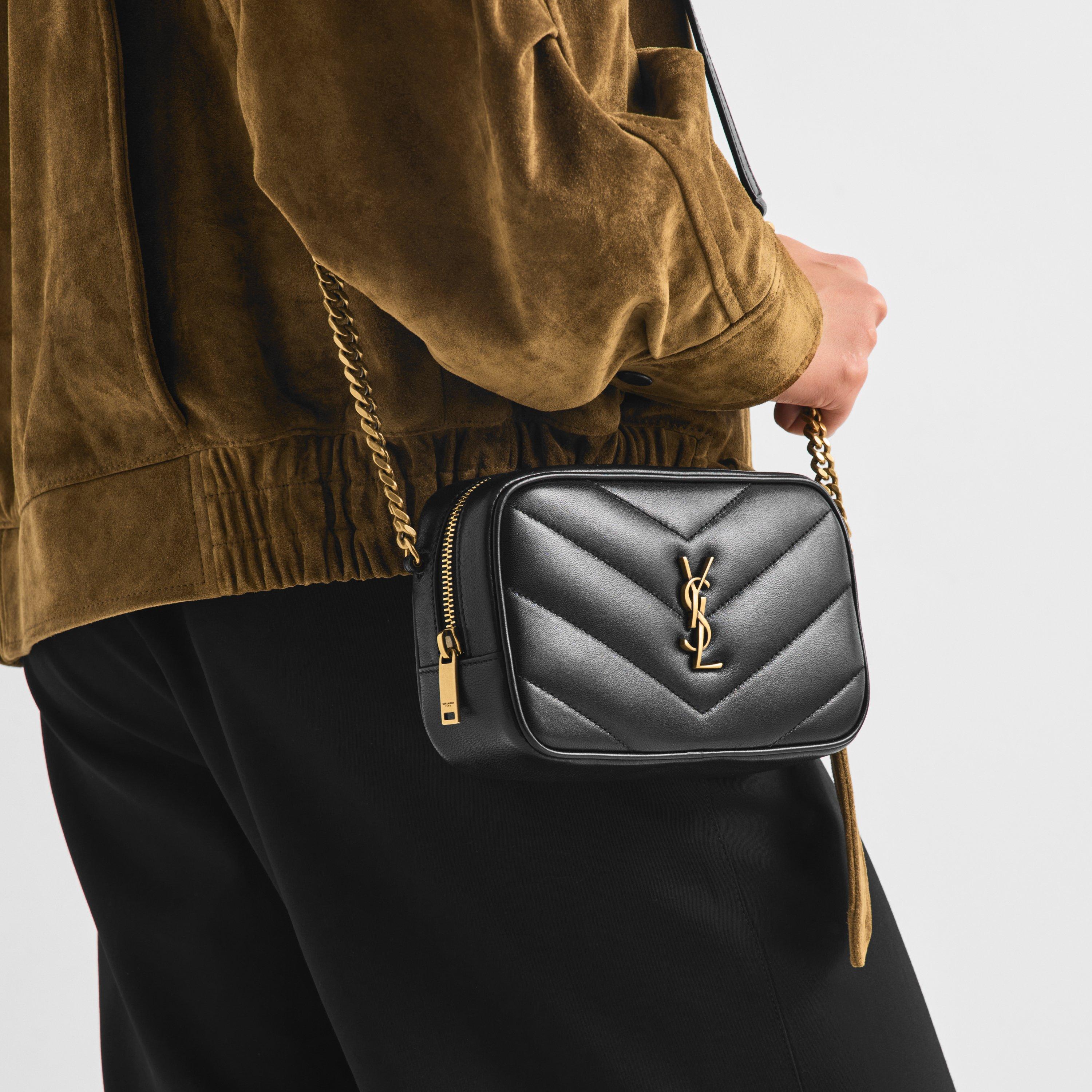 Saint Laurent Women's Mini Lou Leather Camera Bag