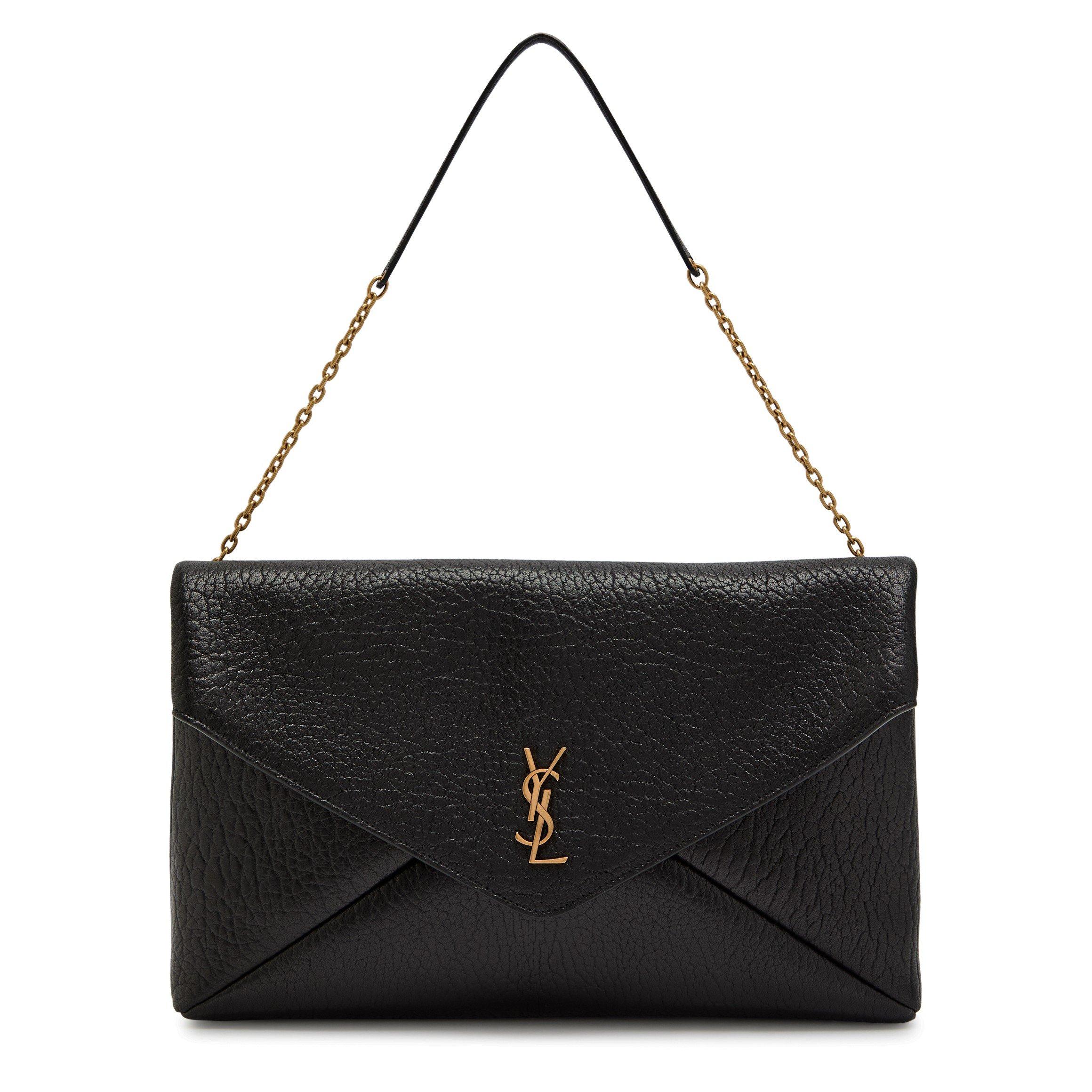 Saint Laurent Women's Envelope Leather Chain Pouch