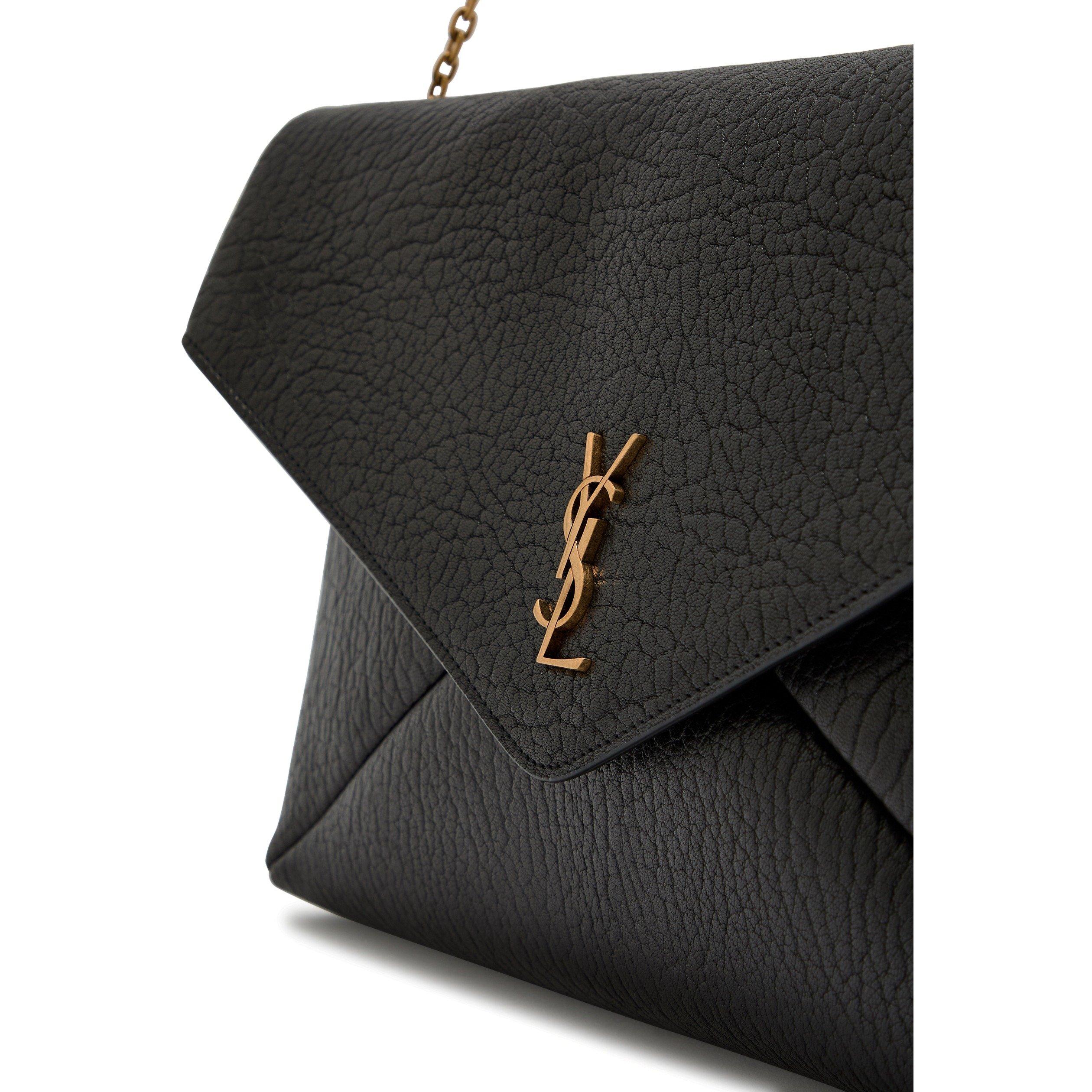 Saint Laurent Women's Envelope Leather Chain Pouch