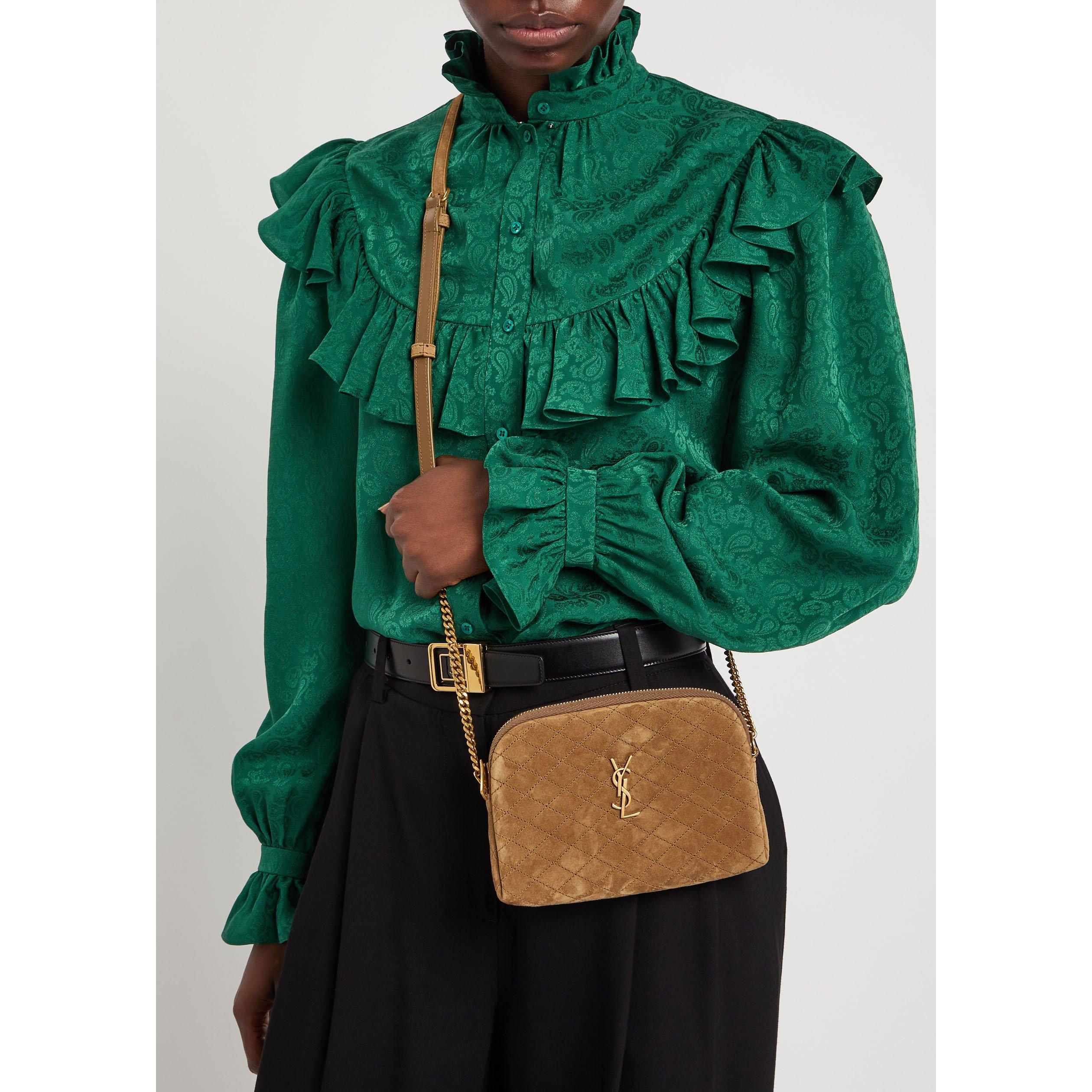 Saint Laurent HALF MOON GABY SUEDE CAMERA BA