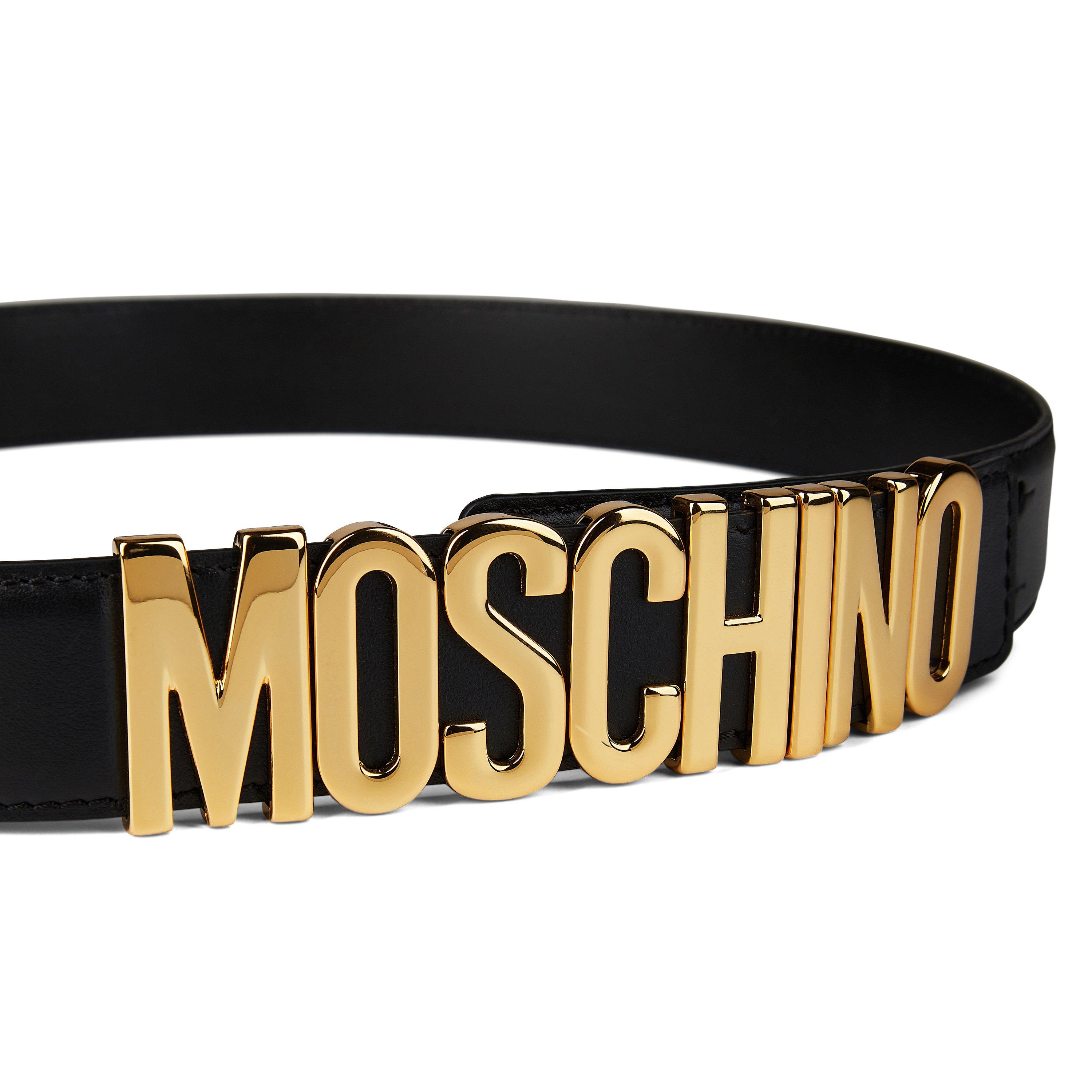 Moschino Women's Logo Leather Belt 4cm