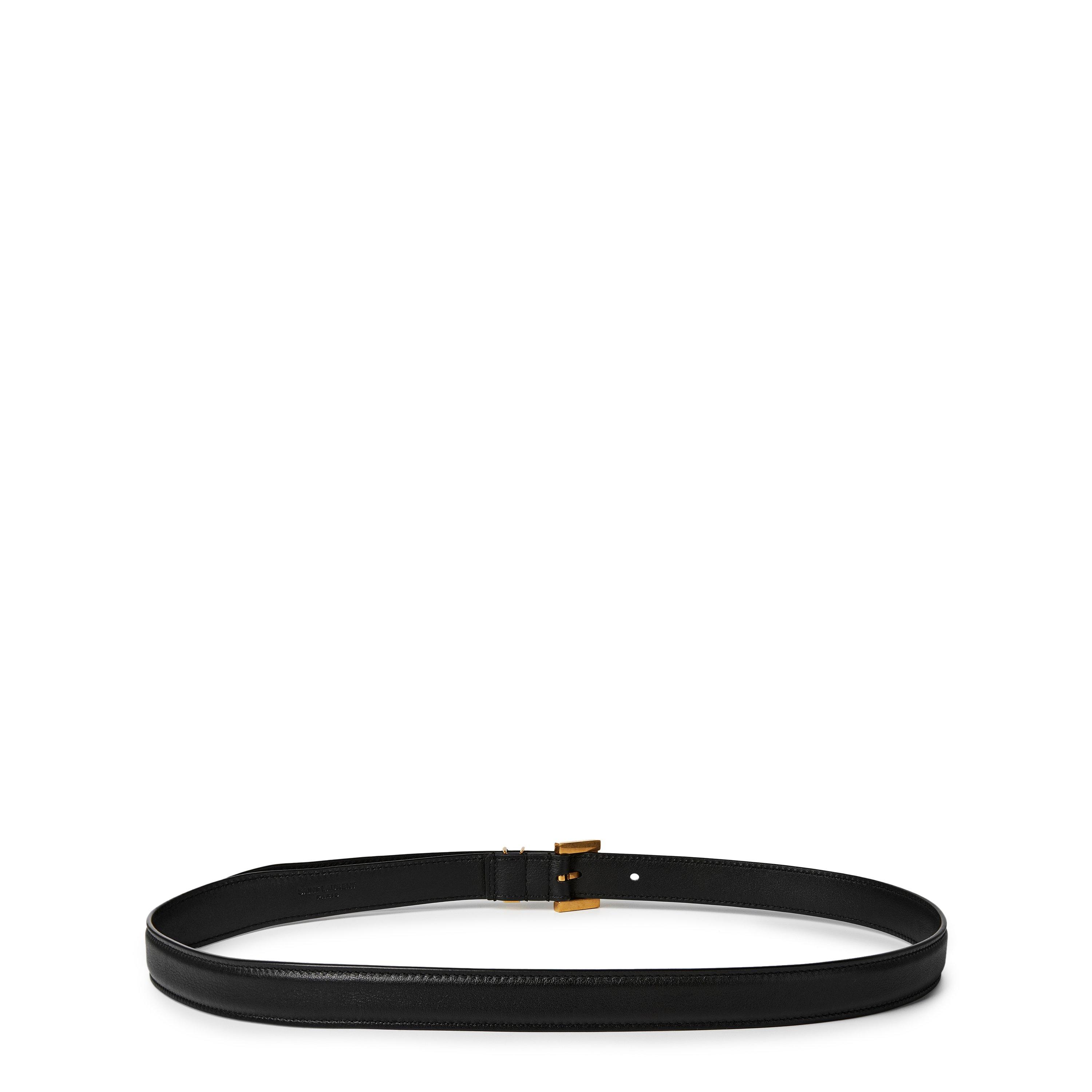 Saint Laurent Leather Cassandre Belt