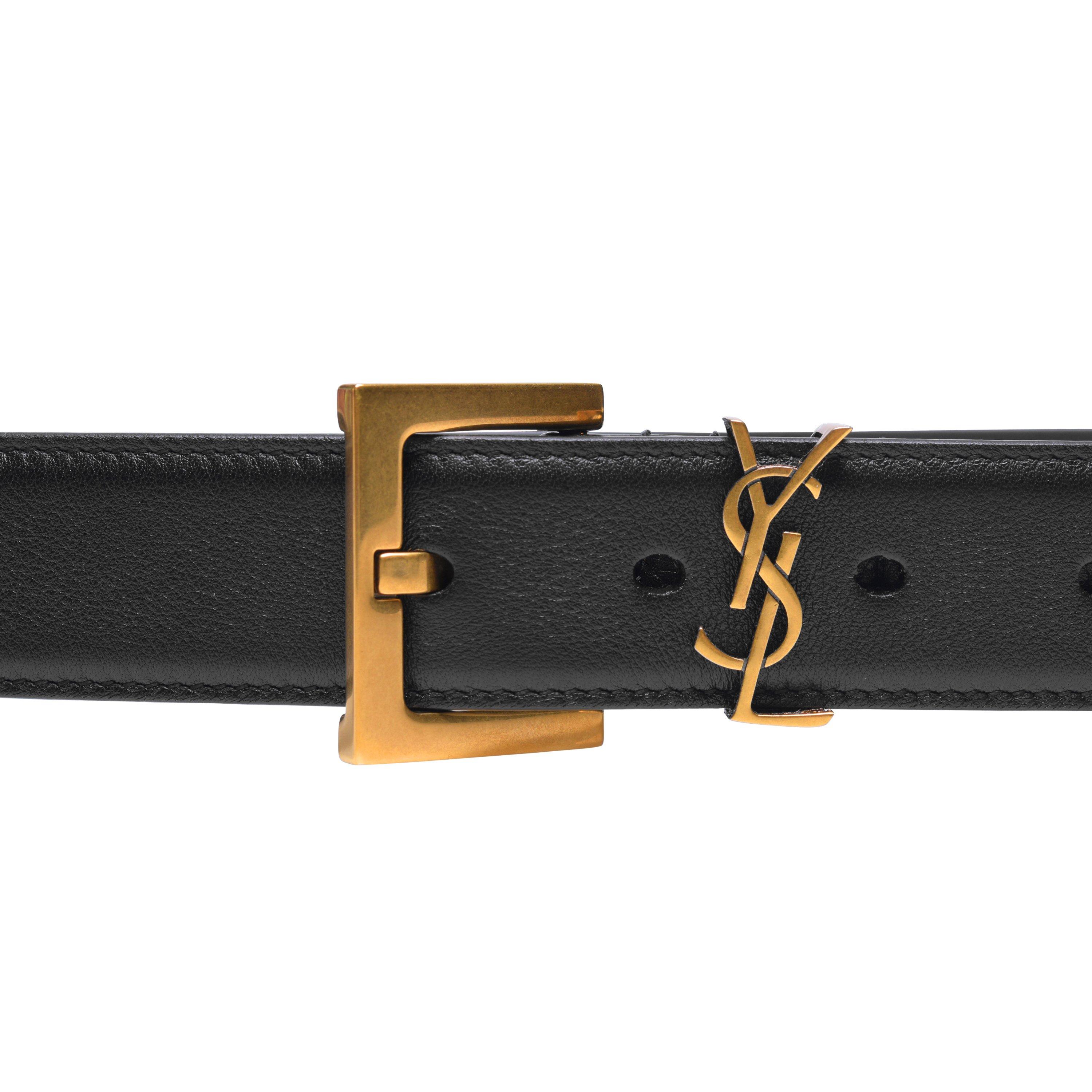 Saint Laurent Smooth Cassandre Belt