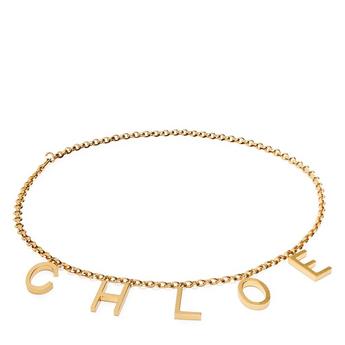 Women's Letters Metal Chain Belt