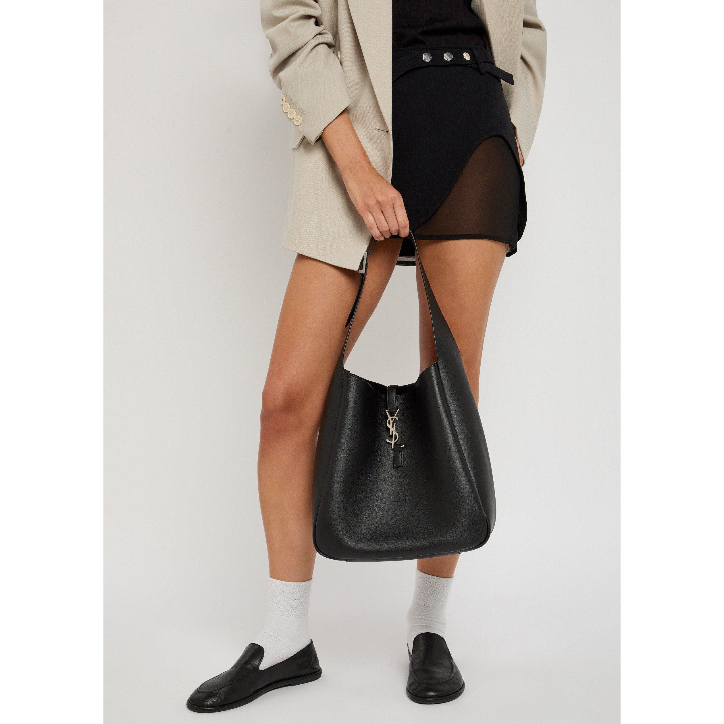 Saint Laurent 5 A 7 LARGE HOBO SILVER HDW