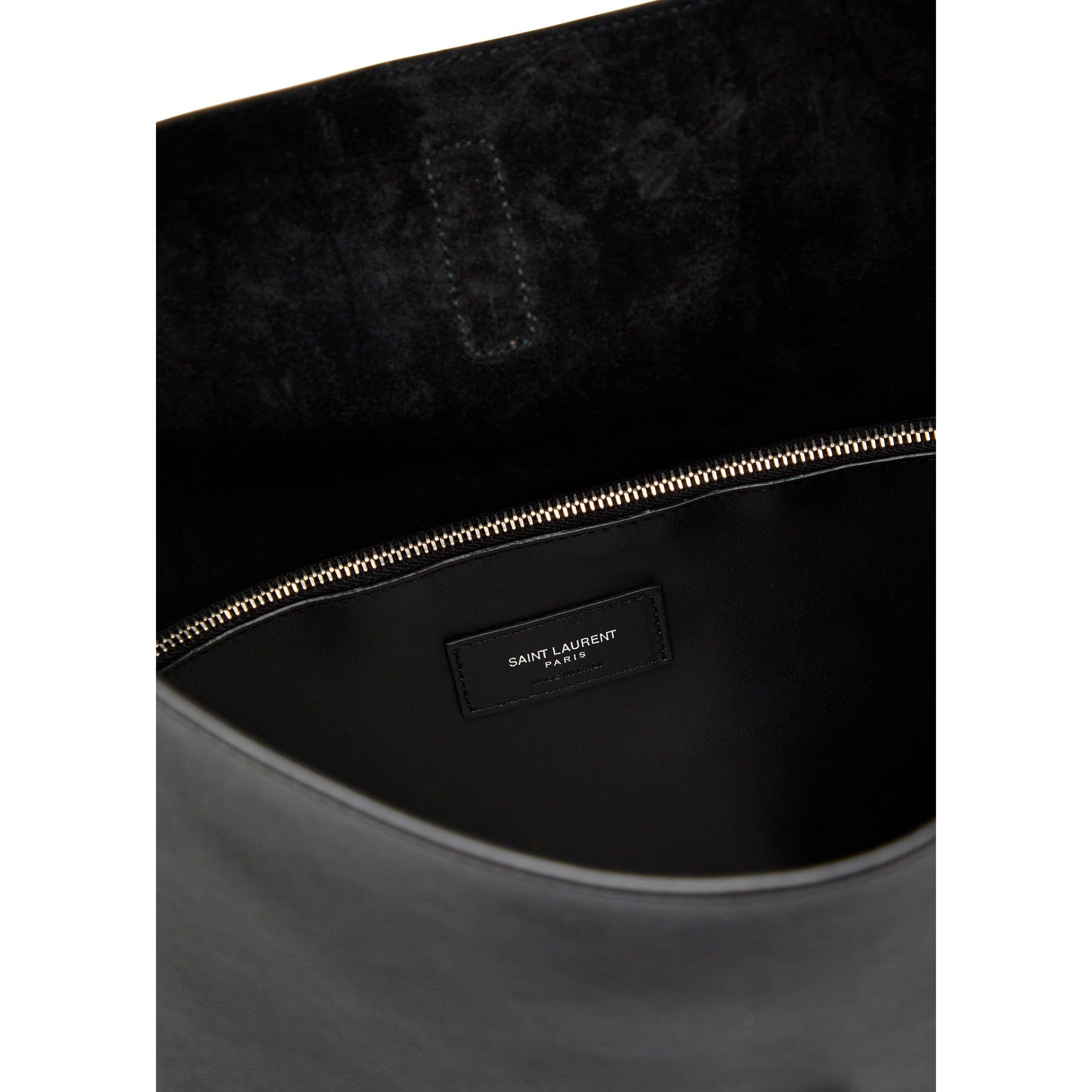 Saint Laurent 5 A 7 LARGE HOBO SILVER HDW