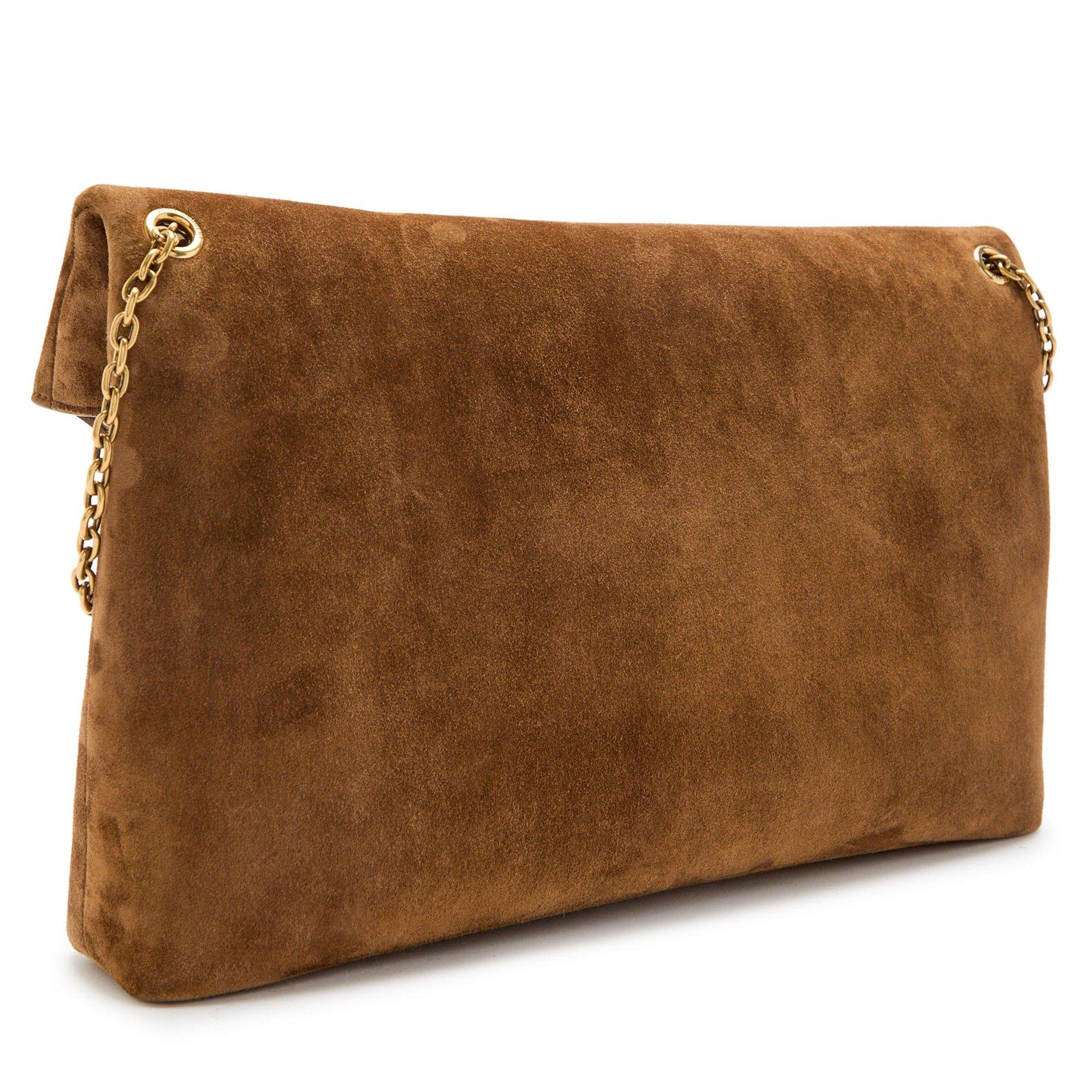 Saint Laurent SOFT LOGO ENVELOPE POUCH SUEDE