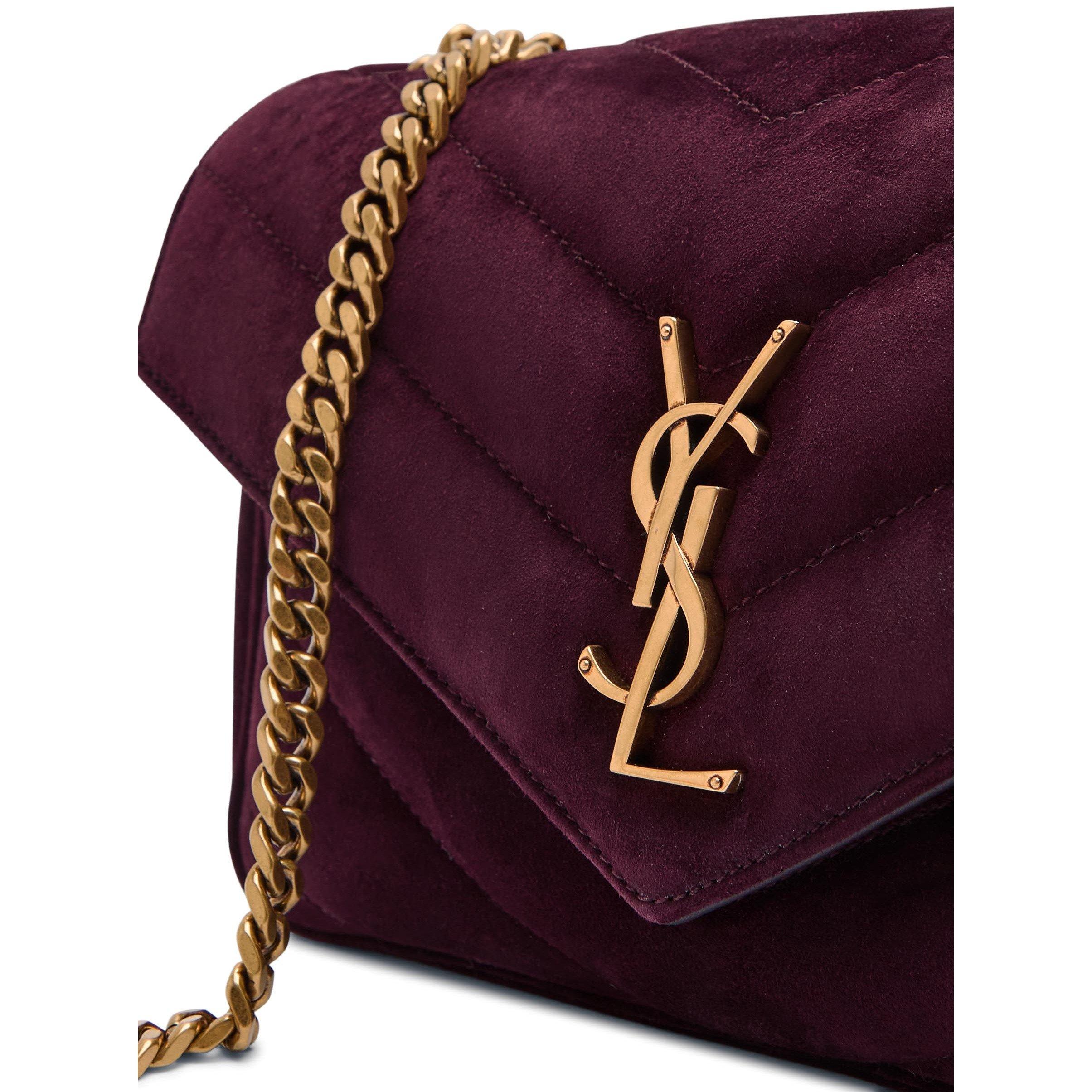 Saint Laurent Women's Small Loulou Suede Shoulder Bag