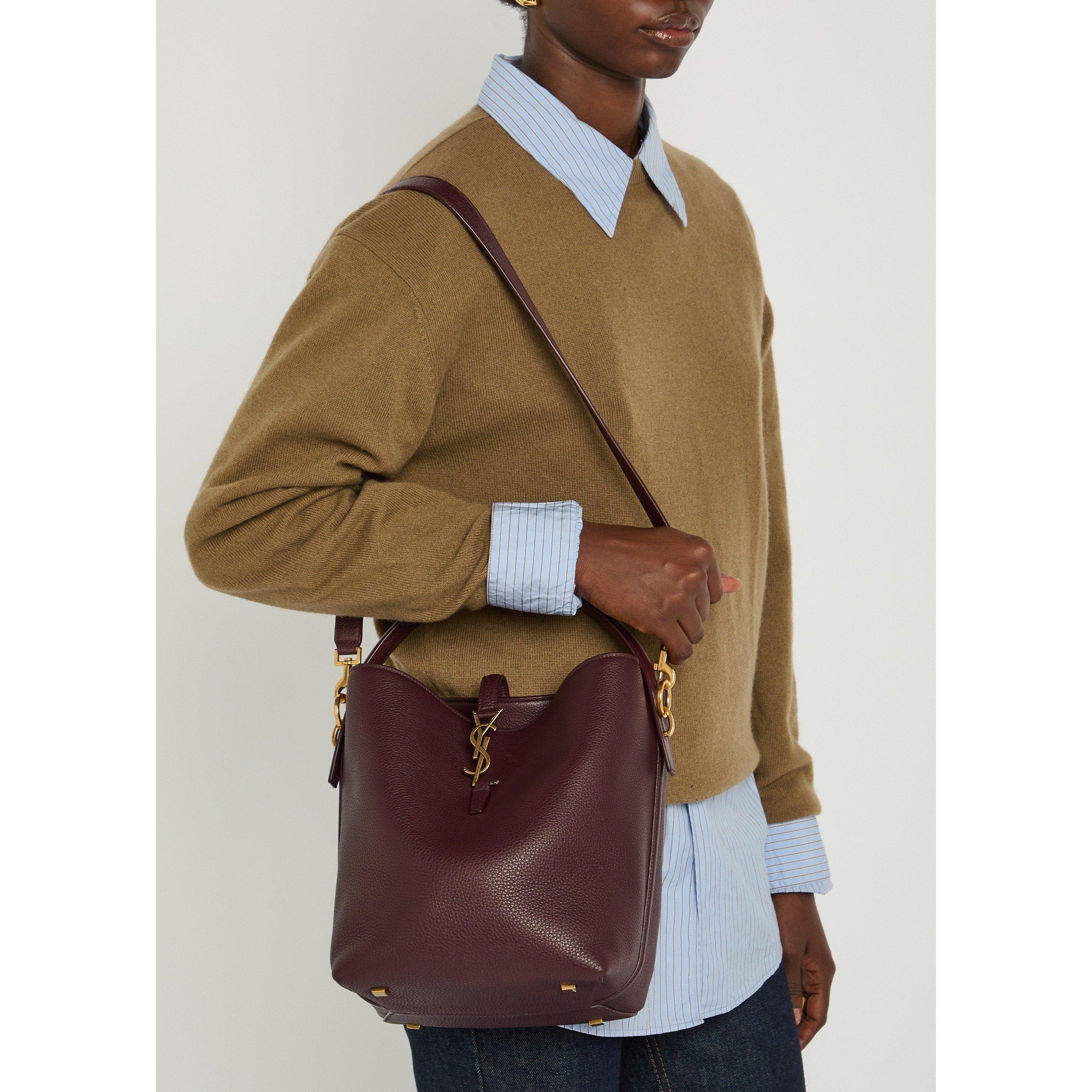 Saint Laurent LE 37 BUCKET GRAIN LEATHER