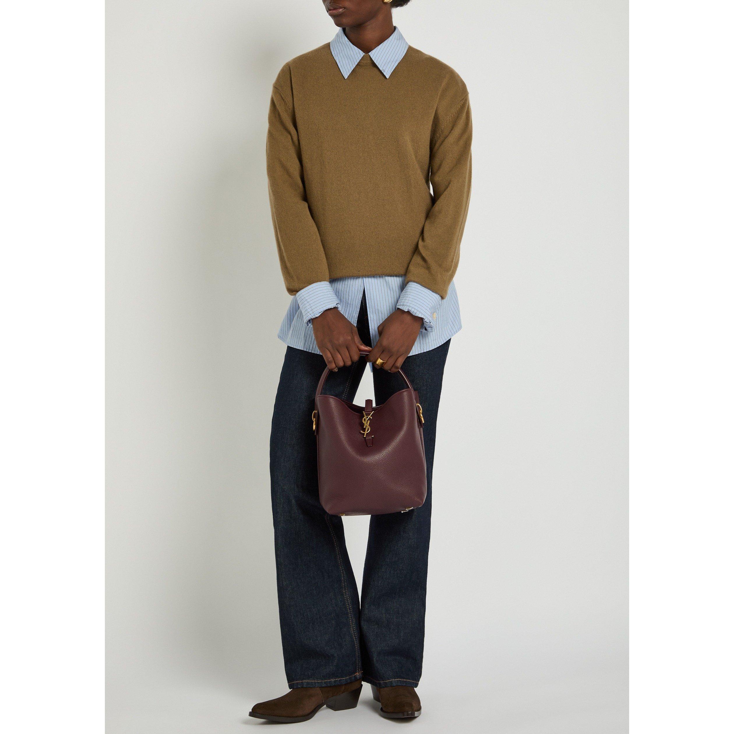 Saint Laurent LE 37 BUCKET GRAIN LEATHER