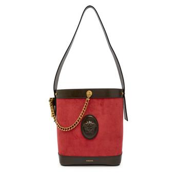 CHAIN LEATHER SMALL BUCKET BAG