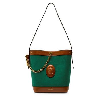CHAIN LEATHER SMALL BUCKET BAG