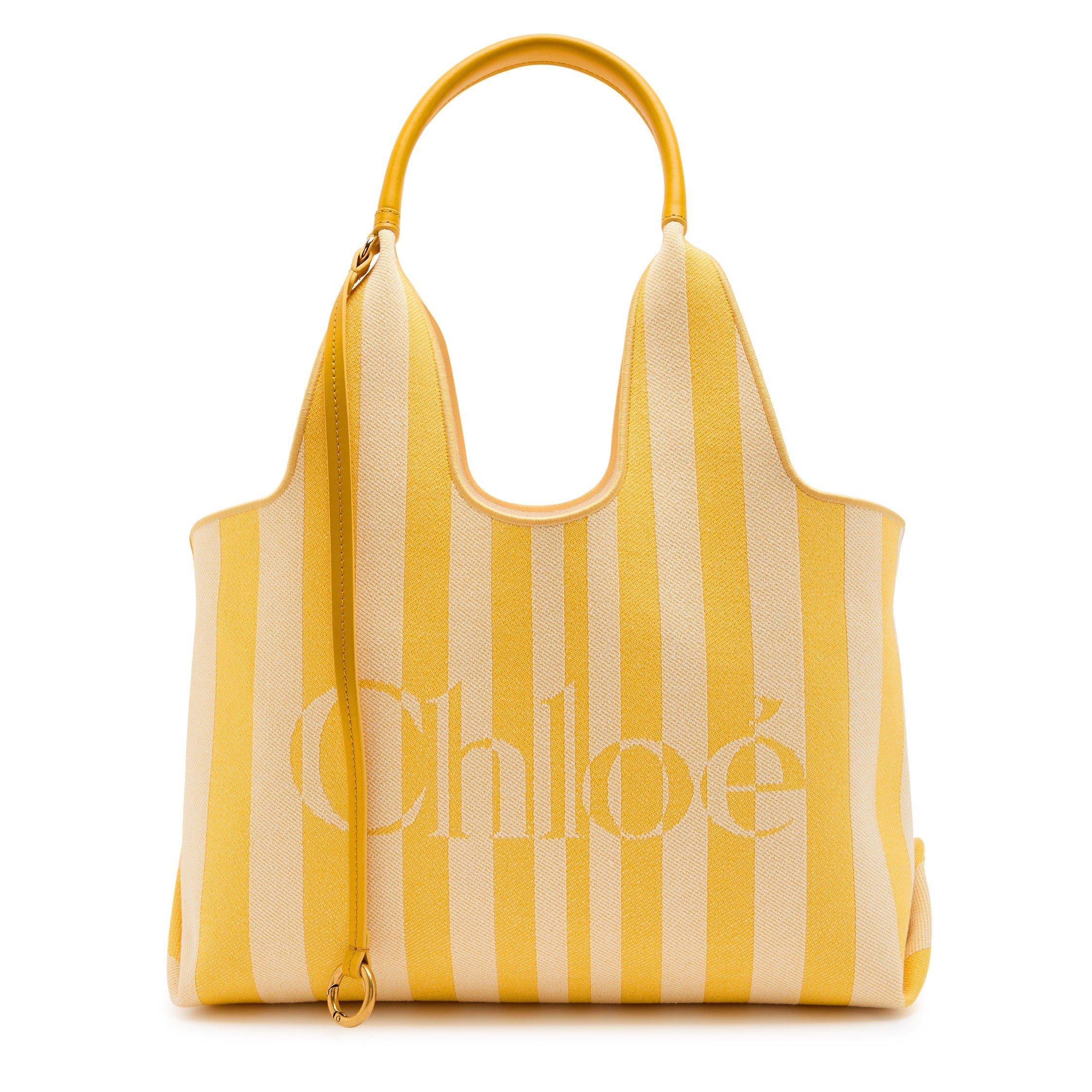 Chloe Women's Striped Cotton Jacquard Tote Bag