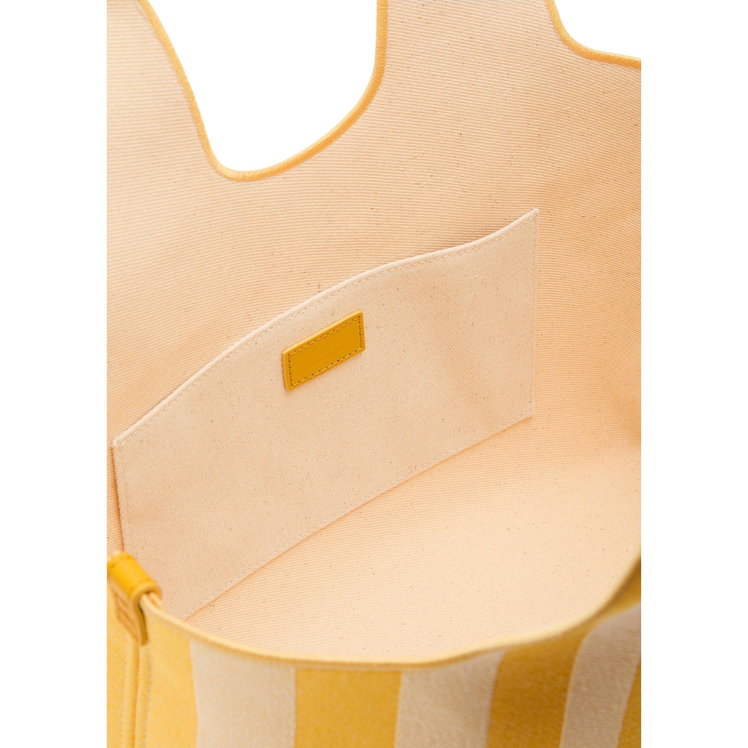 Chloe Women's Striped Cotton Jacquard Tote Bag