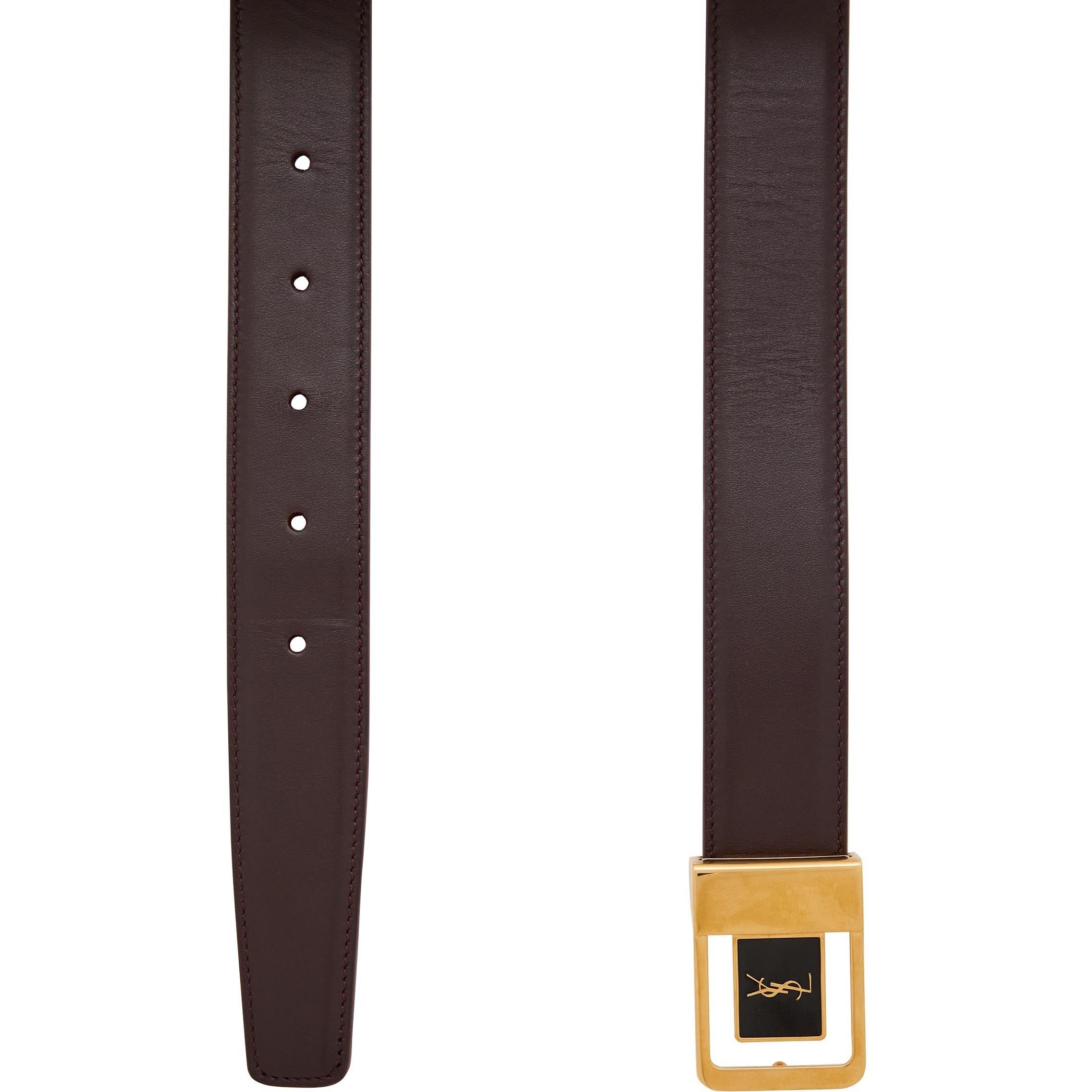 Saint Laurent Women's LA 66 Bucket Leather Belt