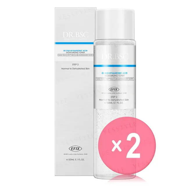 DR.BSC 8X Silk + Hyaluronic Acid Moisturizing Toner 2pcs Bundle Set